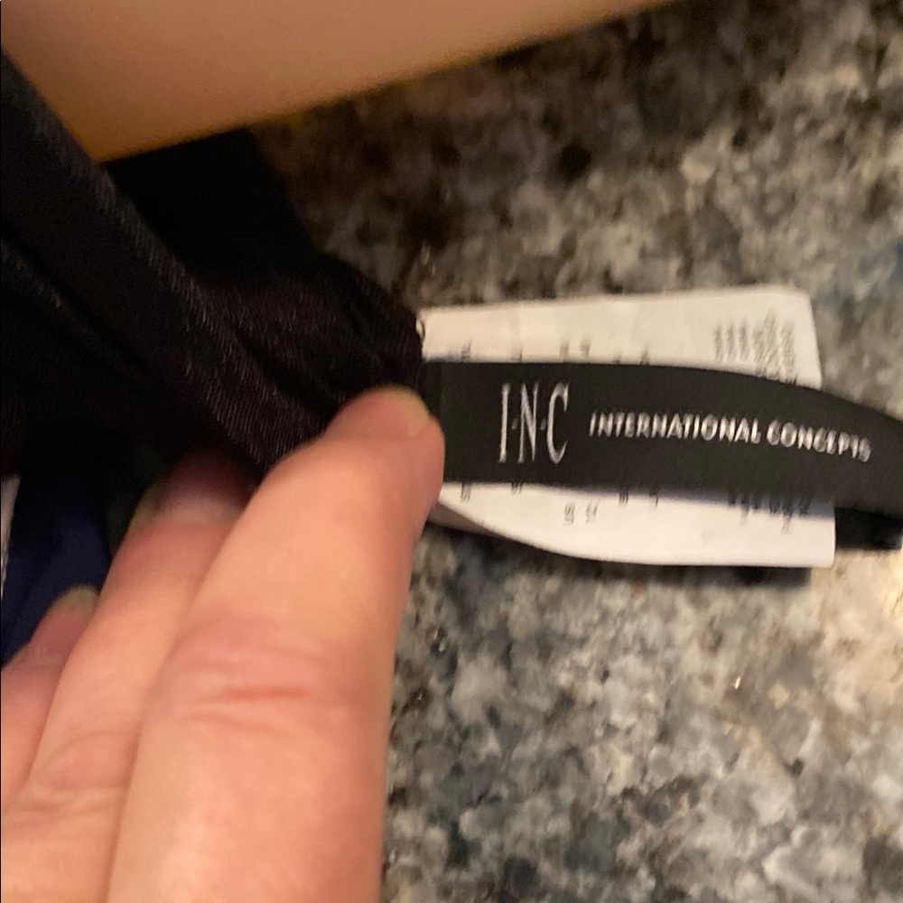 INC International Concepts Blue and White One-Piece Swimsuit Sporty Design 12 - Picture 10 of 16